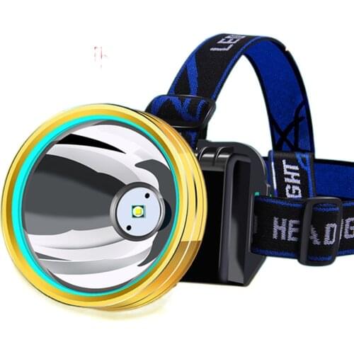Led rechargeable ultra bright headlight glare head-mounted multi-function far spotlights night fishing lights miners lamp water