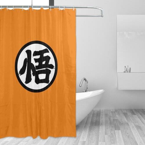 Goku Bathing Bathroom Bath Curtain Japanese Anime Fabric Waterproof Polyester High Quality Show Curtains