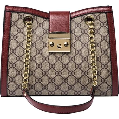 Bag Female 2020 New European and Graceful Stylish Mass Fall Winter Fashion Chain Bag Hand-Carrying Big Shoulder Bag