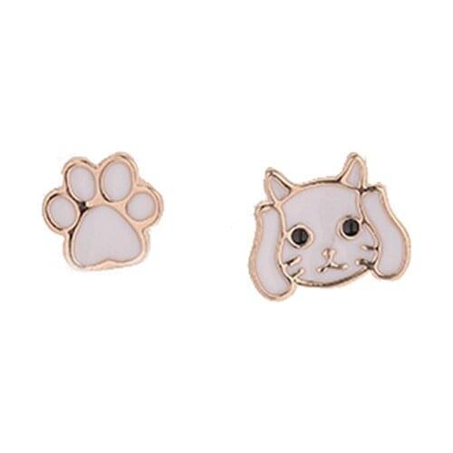 10 pair/lot fashion women jewelry accessories metal enamel mini size cat earrings women