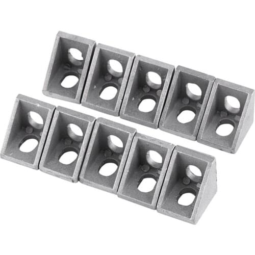 10 Pcs 2020 Aluminum Corner Bracket, L Shape Right Angle Joint Bracket Fastener Home Hardware for 20mm Aluminum Extrusion (20mmx