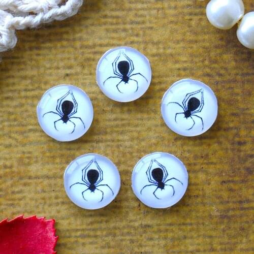 12mm 25mm 14mm 16mm 18mm 20mm Photo Glass Cabochons Round Cameo Set Handmade Settings Spider2