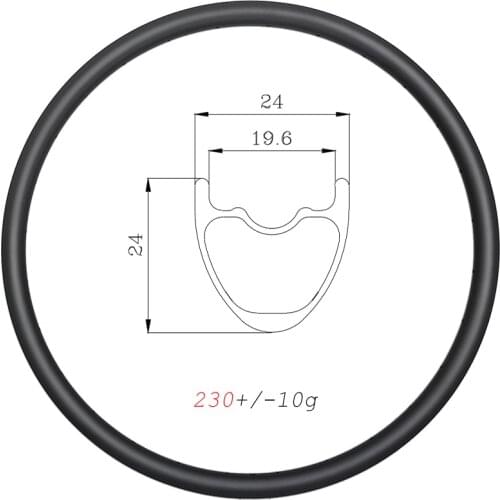230g SL MTB XC 24mm wide carbon rims 26er clincher tubeless disc 24mm deep 26'' mountain bicycle wheels UD matte glossy 24H 28H