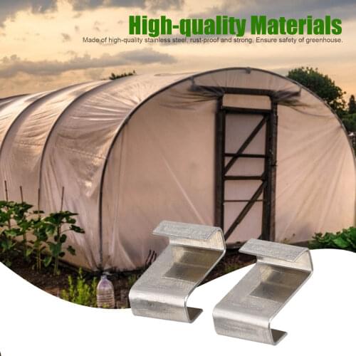 50Pcs Greenhouse Glazing Clips Stainless Steel Z-Wire Use Fittings Glazing Clips Glass Pane Fixing Clips Holding Clamps