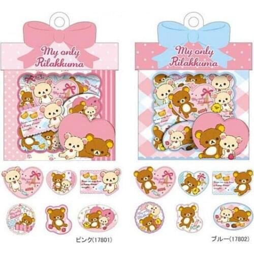 60 pcs/pack Decades Cartoon Rilakkuma Decorative Stickers Adhesive Stickers DIY Decoration Diary Stickers