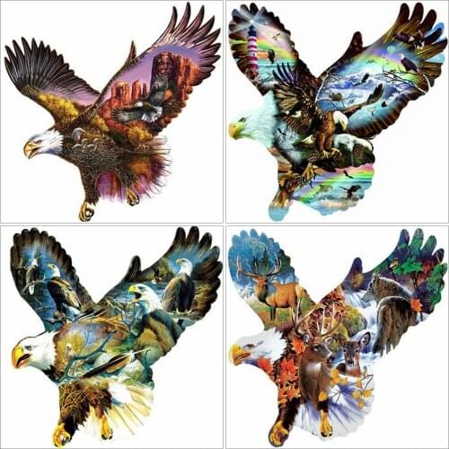 AZQSD Diamond Embroidery Eagle Mountain Wolf Mosaic Rhinestones Diamond Painting Animal Cross Stitch Handicraft Home Decor Gift
