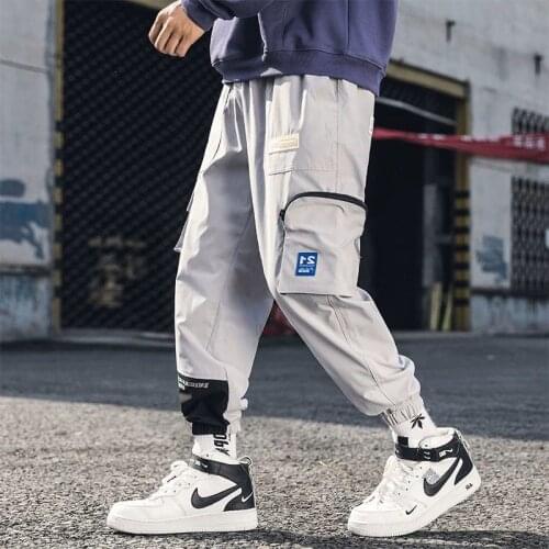 New Arrival Harajuku Japanese Style Letter Printed Fashionable Mens Jogger Trousers Hip Hop Autumn Casual Male Harem Pants