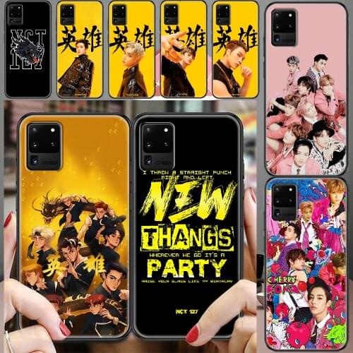 Nct127 NCT 127 Neo Zone Phone case For Samsung Galaxy Note 4 8 9 10 20 S8 S9 S10 S10E S20 Plus UITRA Ultra black art coque
