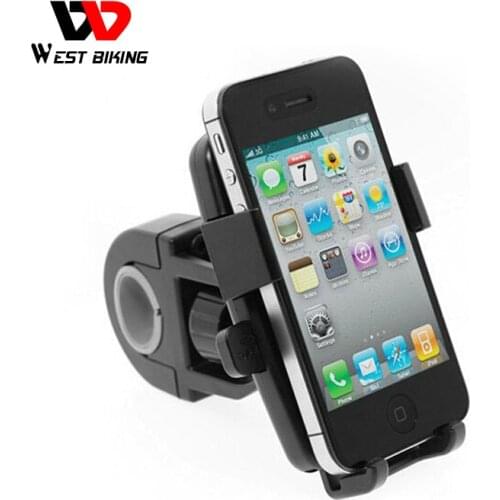WEST BIKING Bike Navigation Bicycle Phone Holder Double Rotation Clip Stand Bracket Universal Cycling Bicycle Phone Holder