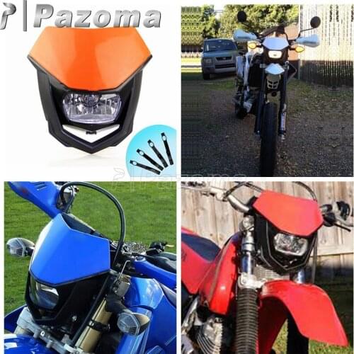 H4 Motorcycle Front Lighting Headlamp Dirt Bike Supermoto Universal Headlight for SX EXC XCF SXF SMR 250 450