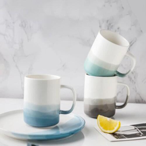 Nordic Style Coffee Cups And Mugs Creative Ceramic Tea Milk Cup With Handle Travel Mug Novelty Gifts Best For Your Friends