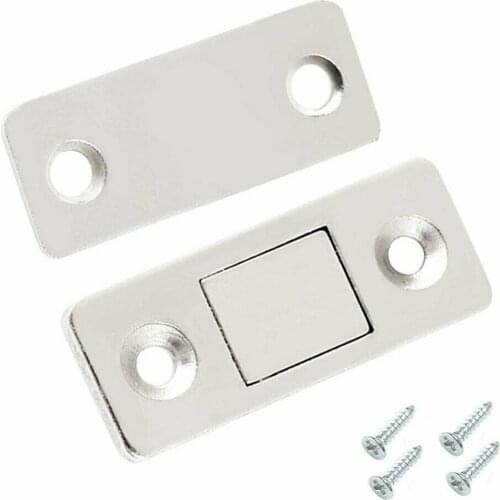 4Sets Magnetic Cabinet Catches Latch Ultra Thin Magnet Door Stop Closer With Screw For Closet Cupboard Furniture Hardware