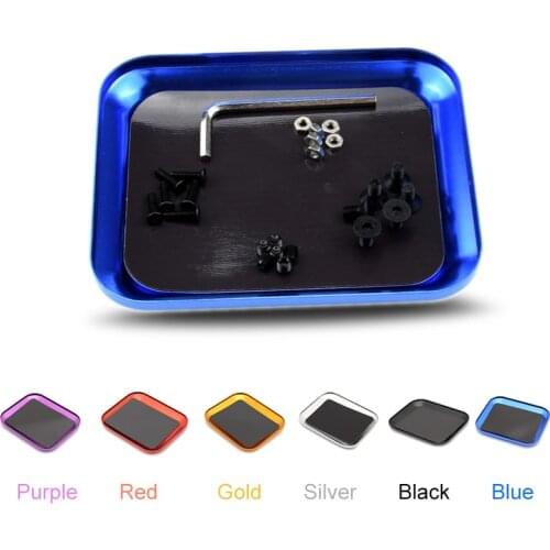 Aluminum Alloy Magnetic Tray Storage Box Container Ring Electronic Parts Screw Beads Organizer Case