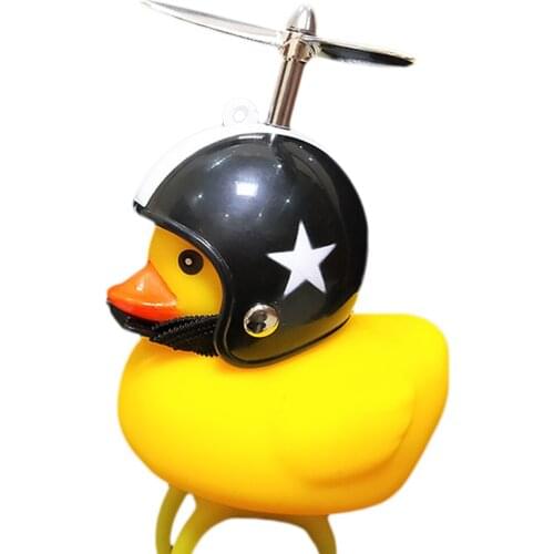 For Xiaomi M365 Small Yellow Duck Shape Horn Children Adult Bicycle Light Rubber Duck Toy