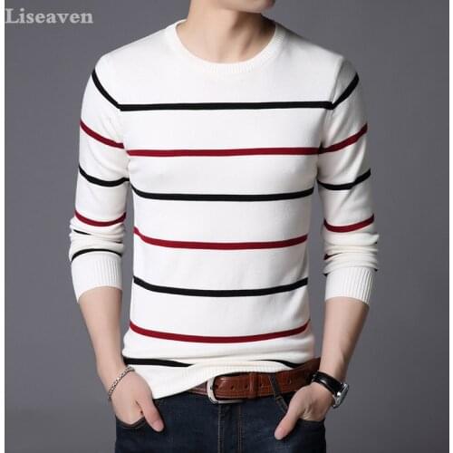 Liseaven Pullover Men Sweater Men Long Sleeve Shirt Mens Sweaters O Neck Pull Homme Male Knitwear