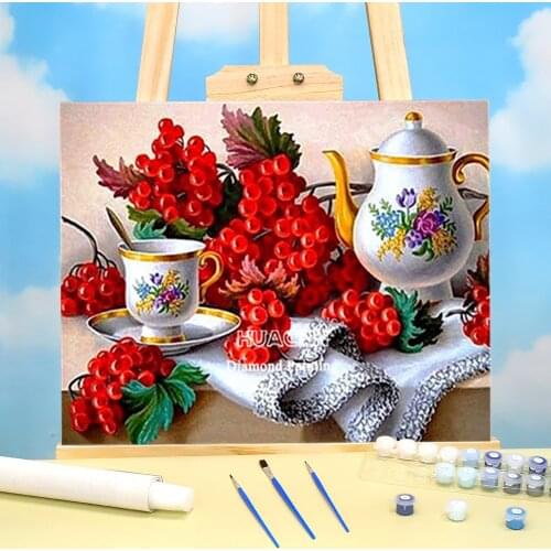Fruit Grape DIY Paint By Numbers Set Acrylic Paints 40*50 Boards By Numbers New Design For Kids Handicraft For Handiwork