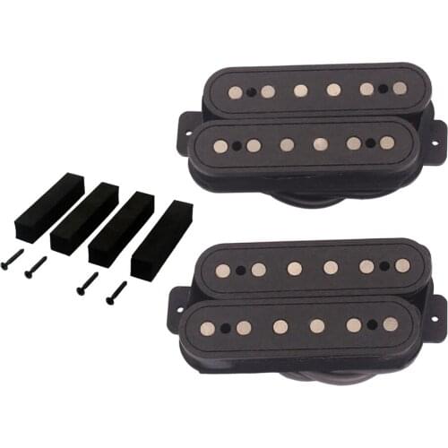 Humbucker Pickup Set Fiber Alnico 5 Magnets Four Conductor Wired GMC68