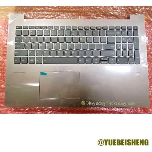 YUEBEISHENG New/Orig For Lenovo ideapad 5000-15 520-15 520-15IKB Palmrest Upper Case US Keyboard Cover Touchpad,Brown color