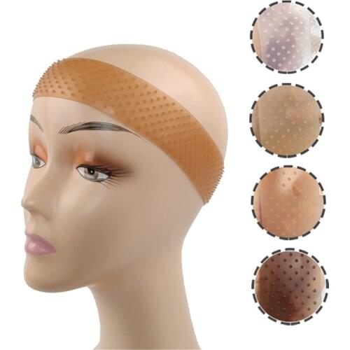 New Transparent Silicone Wig Grip Headband Non Slip Unisex Drop-Shaped Adjustable Elastic Sports Yoga Hairband Accessories Women