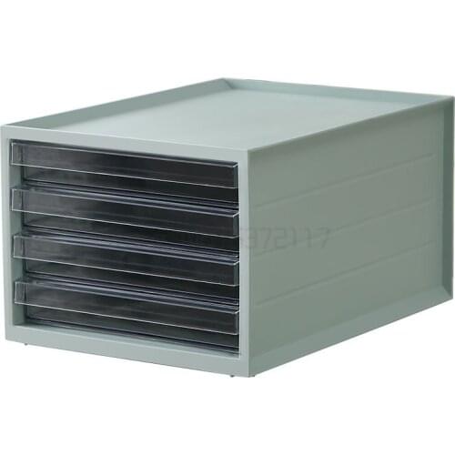 Office desktop storage box drawer type cosmetic box jewelry box dustproof layering data A4 paper file storage rack