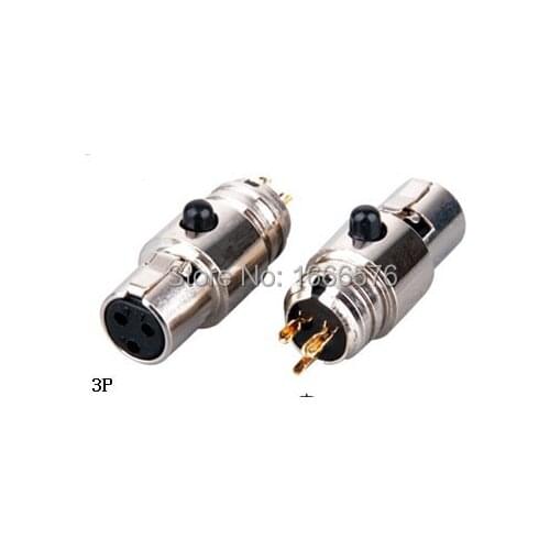 Wholesale 50 pcs/lot Mini XLR 3-Pin female Cable Inline Plug Large-111