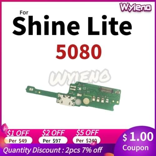 Wyieno Charging Port Board For Alcatel Shine Lite 5080 5080U 5080X Micro USB Charger Connector Flex Cable Tracking