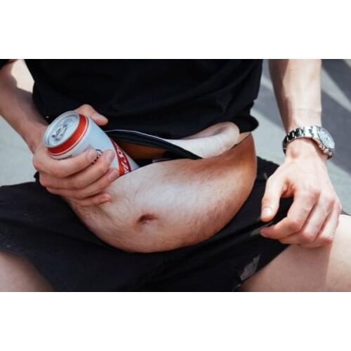 Waist Packs Beer belly wrapping bag outdoors waterproof mobile phone simulation belly bag