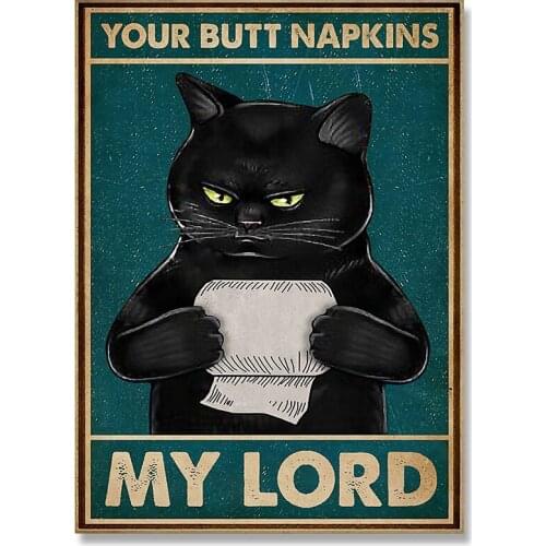 Antes de cartel gato cartel Vintage Metal lata Bar Club Garage de la pared de granja arte