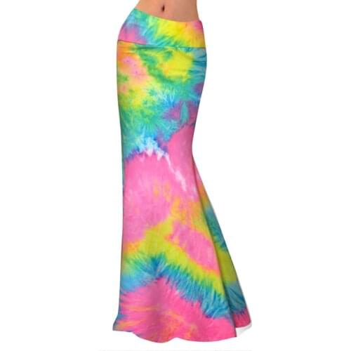Rainbow Printed Skirts Womens 2021 Plus Size Long Skirts For Women Summer Ladies Jupe Bodycon Knit Hip Skirt Beach Saia 3XL