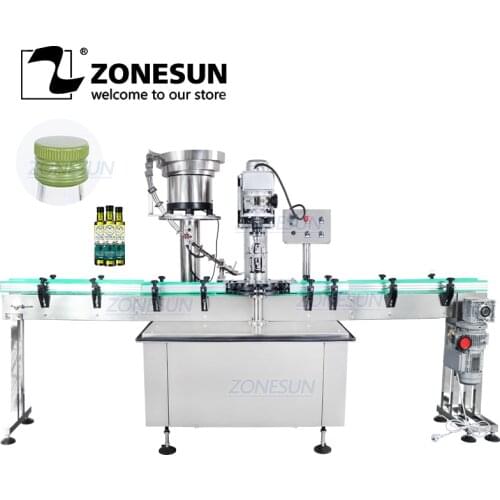 ZONESUN ZS-XG440C Automatic Ropp Cap Capping Machine Wine Bottle Soda Water Metal Lock Aluminum Cap Crimping Supply