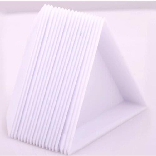 10pcs White Plastic Triangle Beads Jewelry Organizer Container Plate Packaging Display Holder Storage Handmade DIY Accessories