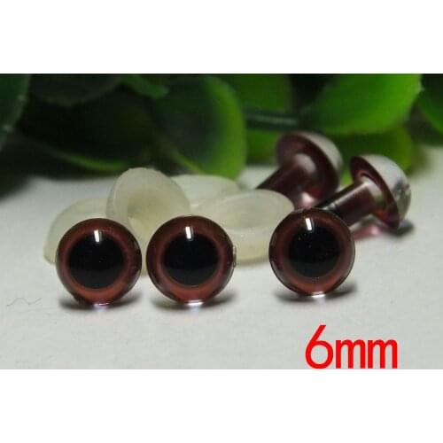 100pcs -6mm Safety Eyes Plastic Eyes Animal Eyes Bear Eyes