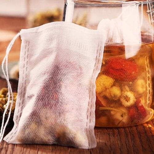 100Pcs/set 8X10cm Nonwovens Muslin Drawstring Reusable Bags Spices Herbs Tea Soaps