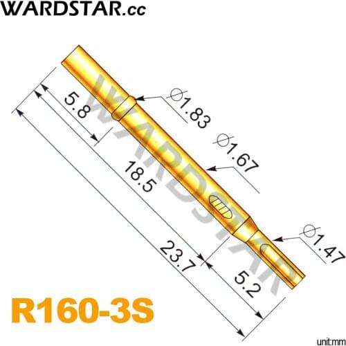 100pcs/lot R160-3S Spring Probe Test Probes Pogo Pin Receptacle Length 32.7mm