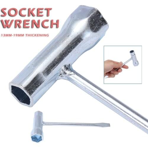 160mm Chainsaw T Wrench Spanner Handle Chain Saw Bar T-Wrench Spanner Tool Silver Garden Parts