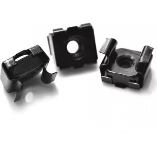 20pcs/lot M4 M5 M6 M8 Black 304 Stainless Steel Card Type Floating Nut Cage Type Cabinet Nut