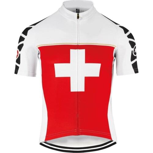 2022 Switzerland Cycling Jersey Short Sleeve Swiss National Team Cycling Clothing Road Bike Shirts Mountain Bicycle MTB Maillot