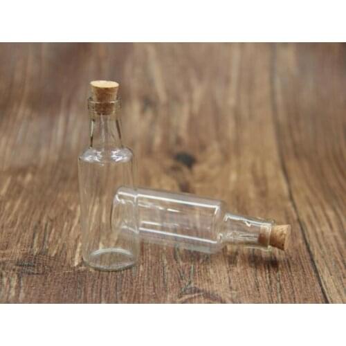 3PCS 27*80*10mm 25ml Small Liquid Drift Sand Bottle Clear Cork Glass Bottles Vials Jars Containers Wedding Holiday Decor Gifts