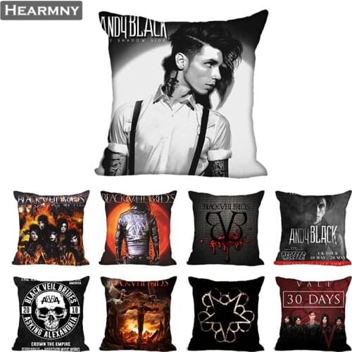 Black Veil Brides Pillow Case For Home Decorative Pillows Cover Invisible Zippered Throw PillowCases 40X40,45X45cm