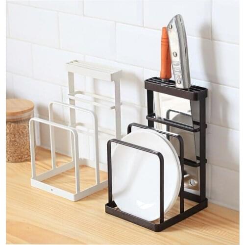 Kitchen knife holder fruit knife storage rack block holder metal Scissors stand Cutting shelf Board Kitchen tool Accessories