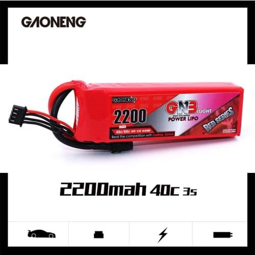 GNB 2200mAh 3S 11.1V 40C Lipo Battery XT60 Plug Connector for RC FPV Racing Drone Frame Kit Quadcopter Helicopter Car Model Part
