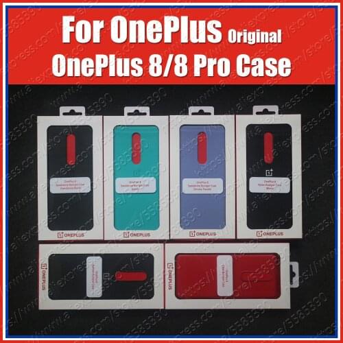 Cyan Official sealed Oneplus 8 Pro Case Original IN2020 Carbon Bumper Oneplus 8 Case IN2010 Clear Sandstone Carbon Nylon Cover