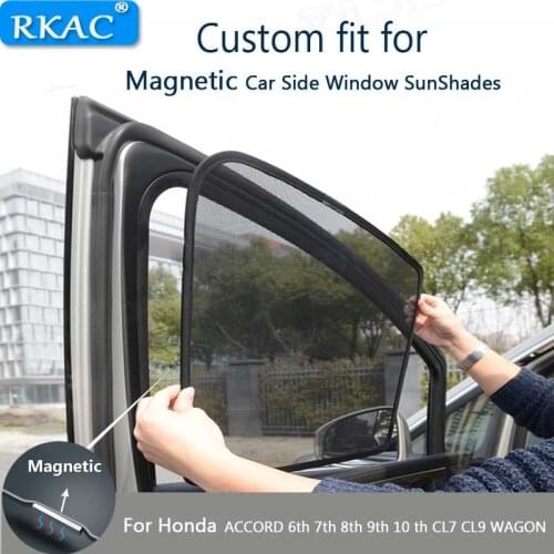 Magnetic Car Sun Shade Car Curtain Side Windows Sun Visor Shield Sunshade For Honda ACCORD 6th 7th 8th 9th 10th CL7 CL9 WAGON