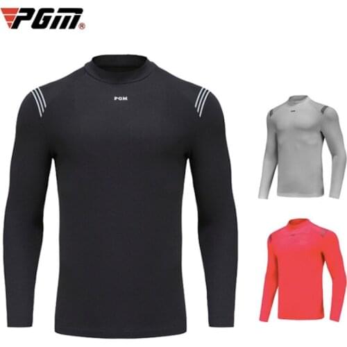 PGM Golf Men Shirts Sports Leisure Autumn Winter Long Sleeve Undershirt Elasticity Mens Clothing YF371 Wholesale