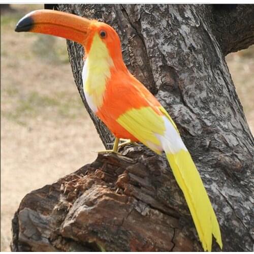 New simulation toucan polyethylene & furs orange bird doll gift about 42cm 0850