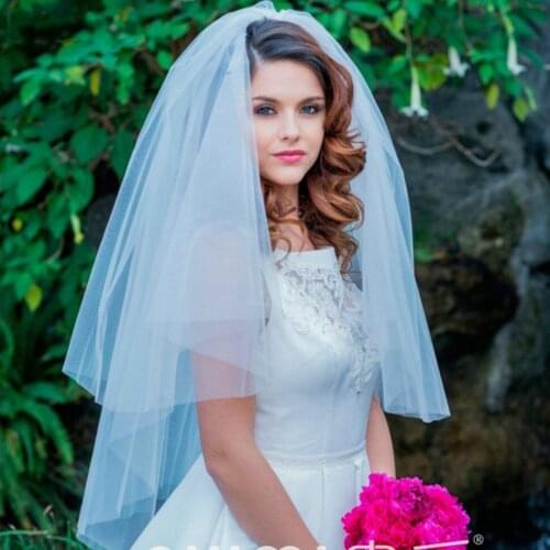 Eightree One Layer Wedding Veil Tulle Edge Wedding Accessories Veu de Noiva Elegant Bridal Veils Cheap