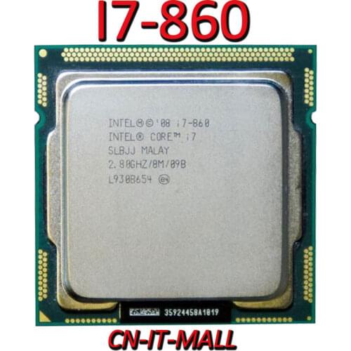 Intel Core I7-860 CPU 2.8G 8M 4 Core 8 Thread LGA1156 Processor