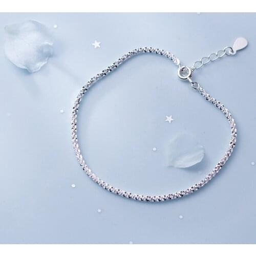 Silver Plated Simple Lovely Womens Bracelet for Womens Classic Charm Exquisite Jewelry Gifts Summer Party Accessories