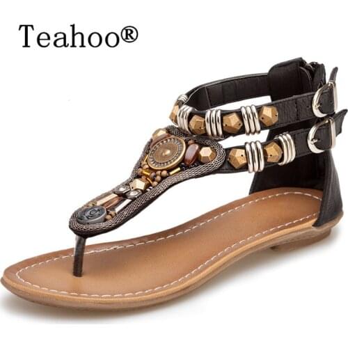 Summer Bohemia ROME Sandals Flip Flops Fashion Gladiator Women Flats Nation Sandals Shoes Woman Slippers High Gladiator Heels