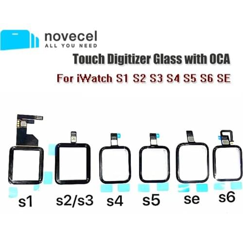 Touch Screen Digitizer Glass For Apple Watch Series 2 3 4 5 6 Glass Lens Panel 38mm 40mm 42mm 44mm Touch Glass Replacement